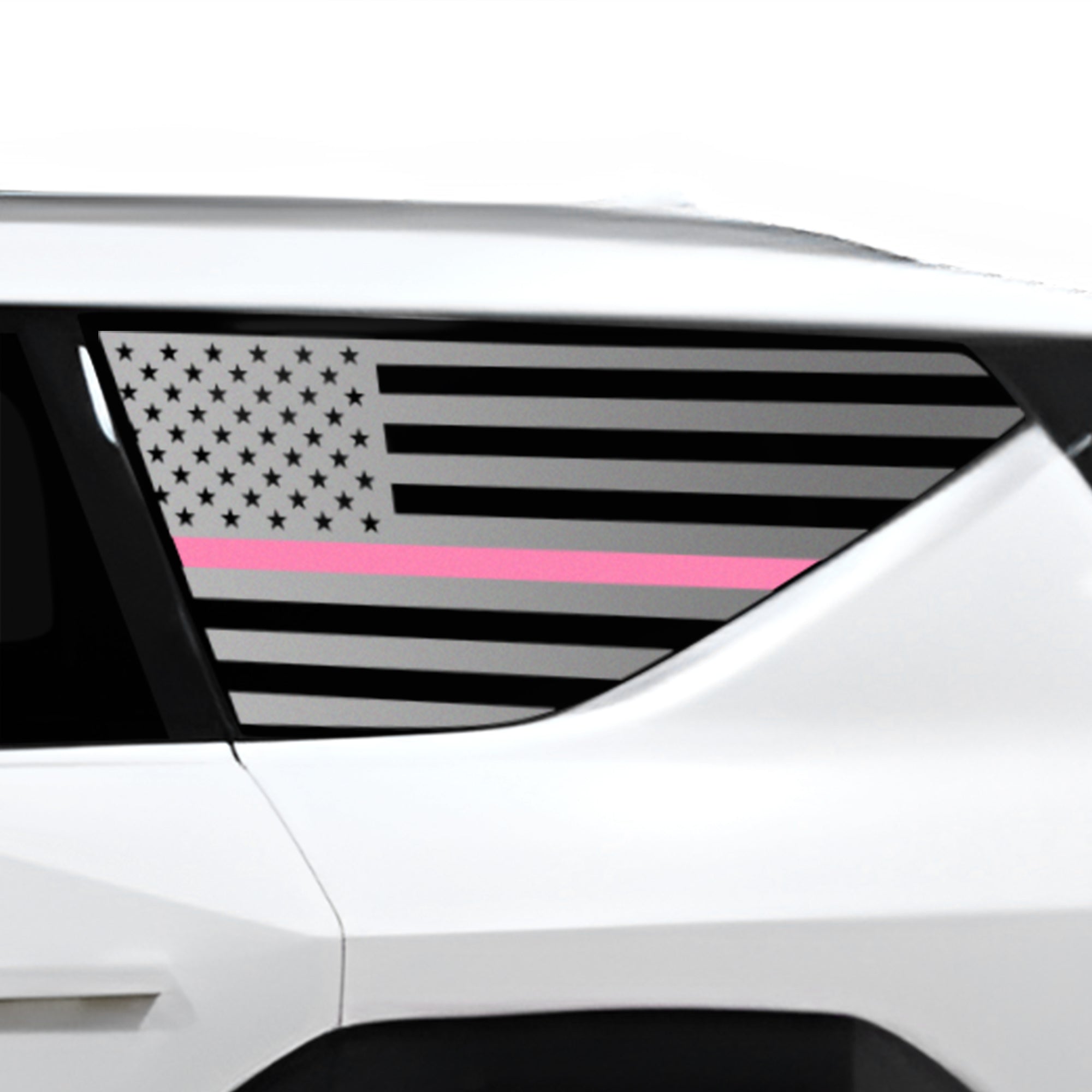 Fits KIA EV9 2024 - 2025 Quarter Window American Flag Vinyl Decal Stickers - Bogar Tech Designs