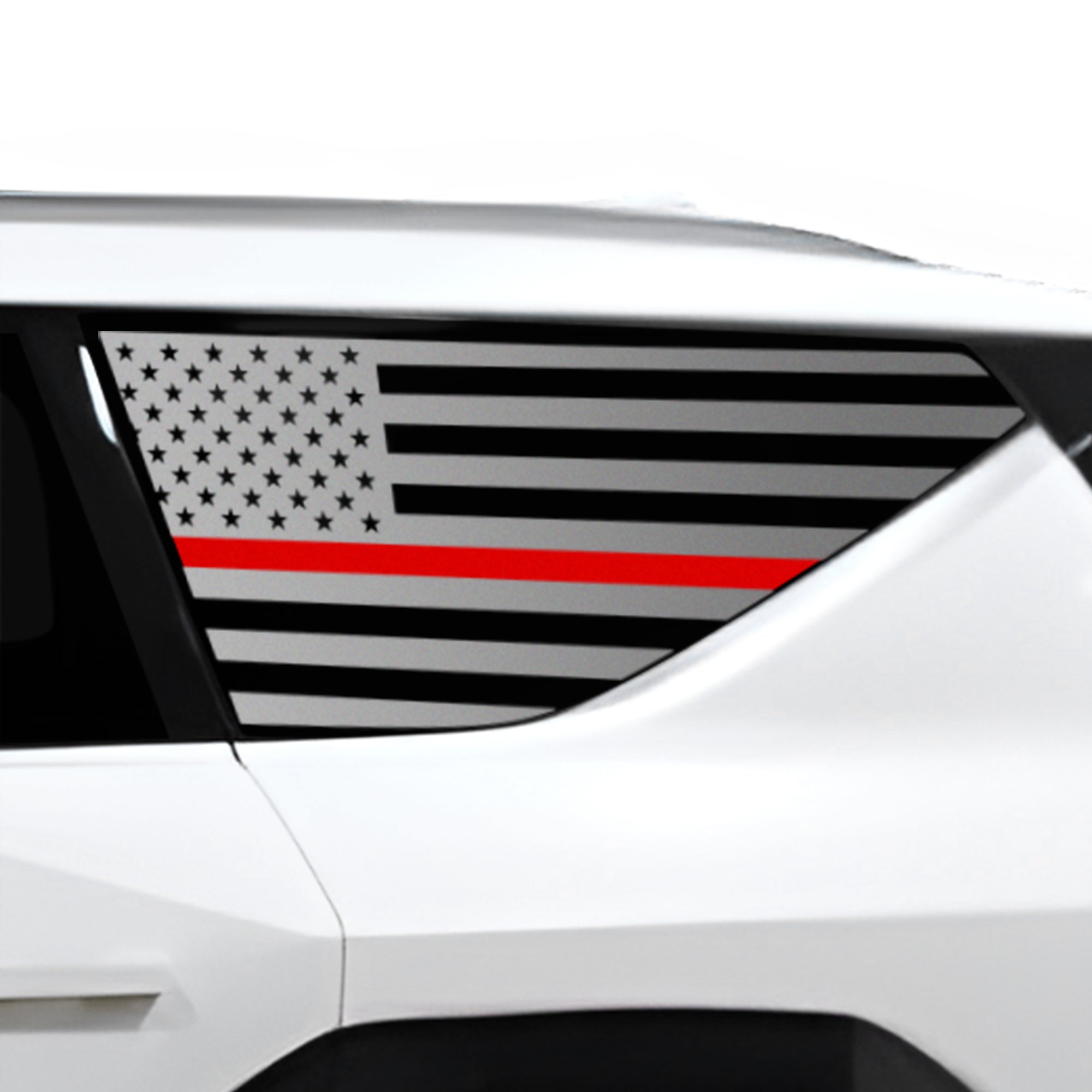 Fits KIA EV9 2024 - 2025 Quarter Window American Flag Vinyl Decal Stickers - Bogar Tech Designs