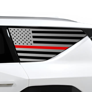 Buy thin-red-line Fits KIA EV9 2024+ Quarter Window American Flag Vinyl Decal Stickers