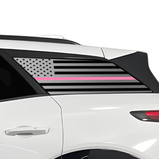 Buy thin-pink-line Fits Chevrolet Blazer EV 2024+ Quarter Window American Flag Vinyl Decal Stickers