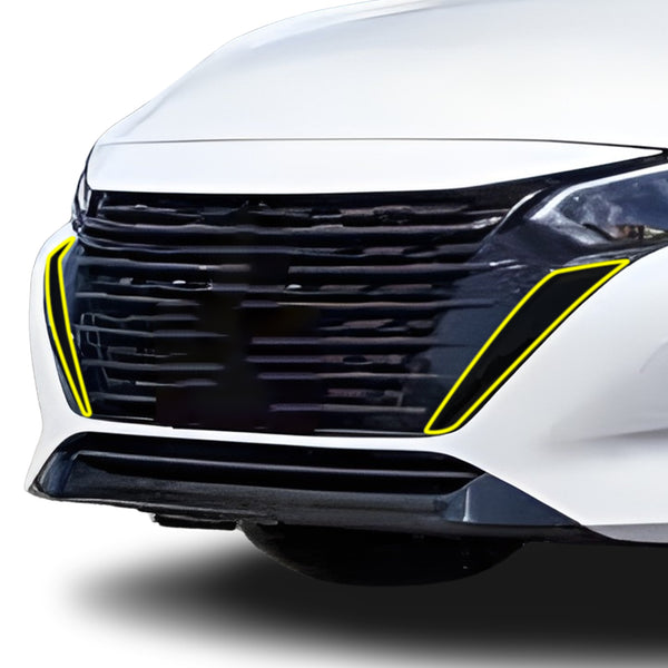 Nissan Sentra 2020-2025 Blackout Chrome Delete Kit – Precut Gloss Black Vinyl Overlays