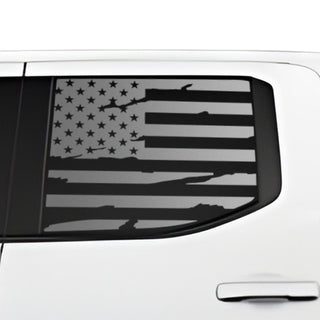 Buy distressed-black Fits Toyota Tacoma 2024+ Side Window American Flag Vinyl Decal Stickers