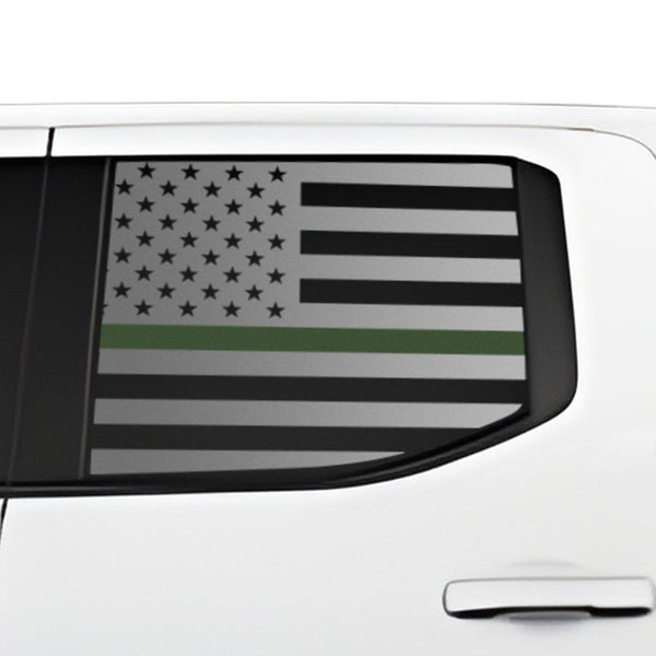 Fits Toyota Tacoma 2024+ Side Window American Flag Vinyl Decal Stickers