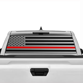 Buy thin-red-line Fits Toyota Tacoma 2024+ American Flag Rear Window Windshield Vinyl Decal Stickers