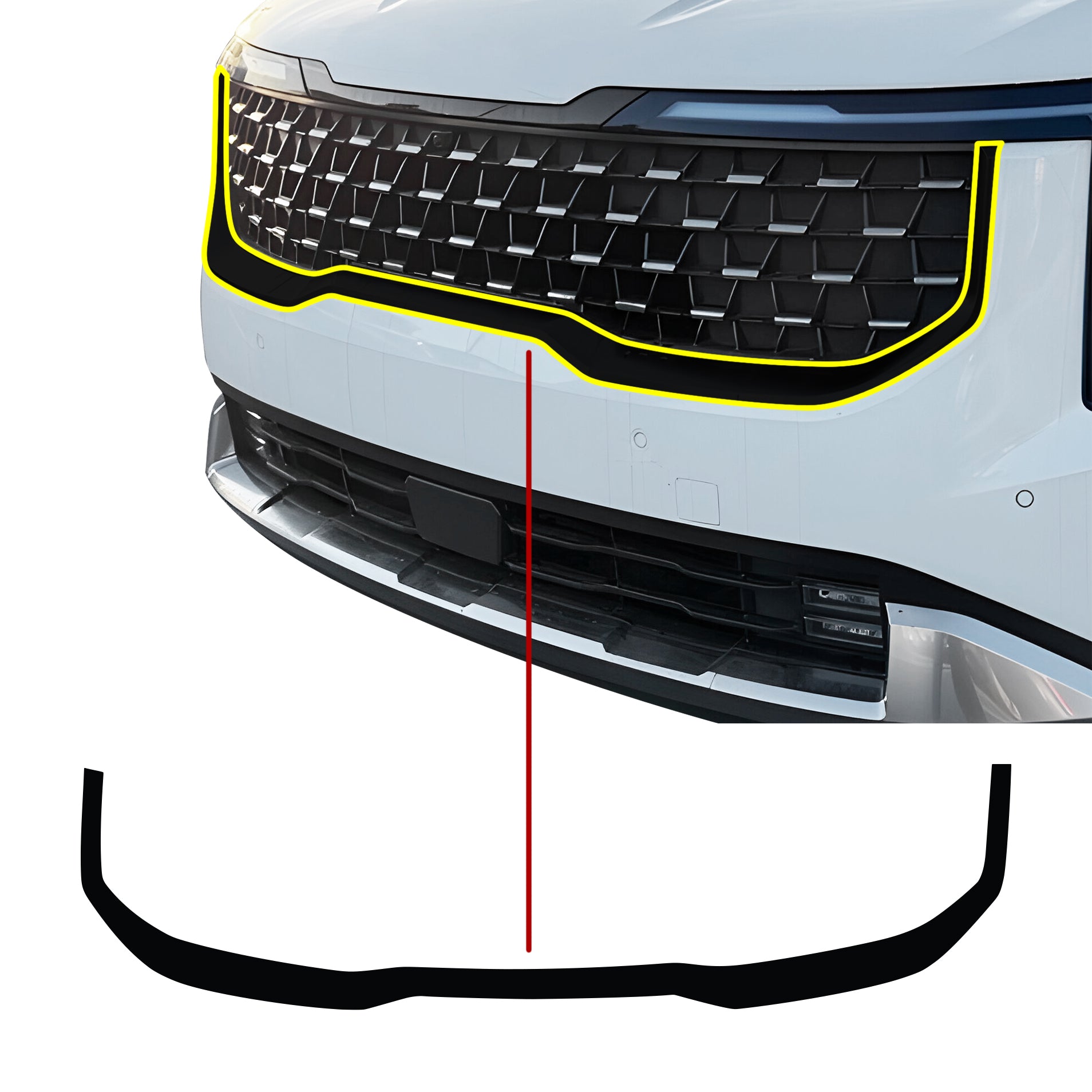 Kia Carnival 2022-2026 Blackout Chrome Delete Kit – Precut Gloss Black Vinyl Overlays