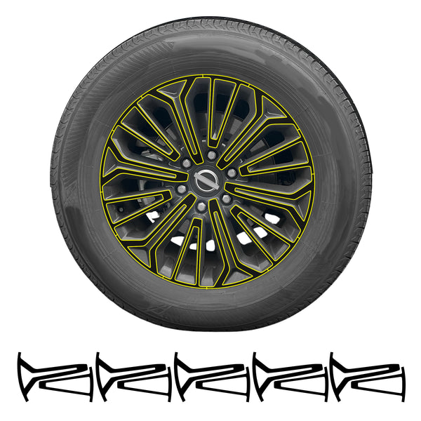 Nissan Armada 2025-2026 Blackout Chrome Delete Kit – Precut Gloss Black Vinyl Overlays Film