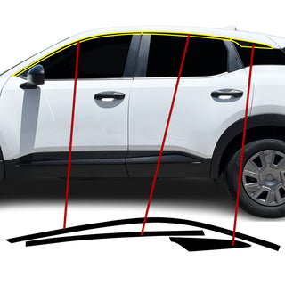 Fits Nissan Kicks 2025-2026 Vinyl Chrome Delete Grille Blackout Decal Stickers Overlay Film
