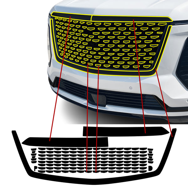 Vinyl Chrome Delete Side Window Blackout Decal Stickers Overlay Film Fits Cadillac Escalade 2021-2024