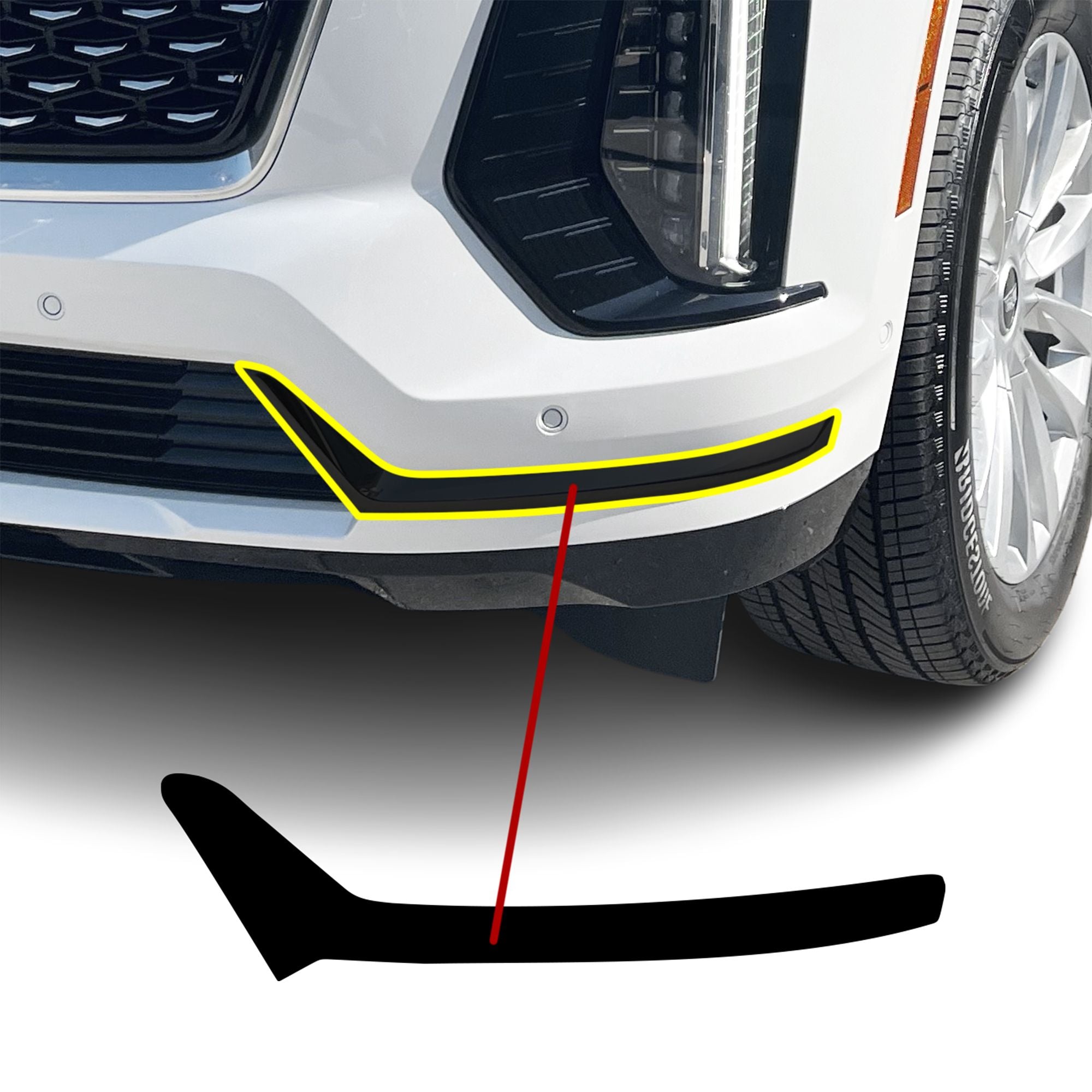 Cadillac Escalade 2021-2026 Blackout Chrome Delete Kit - Precut Gloss Black Vinyl Overlays
