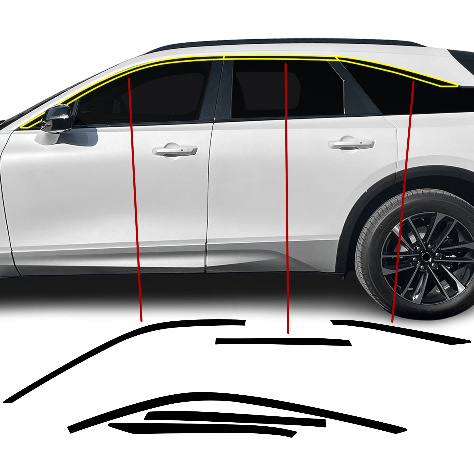Acura ZDX 2024-2025 Blackout Chrome Delete Kit – Precut Gloss