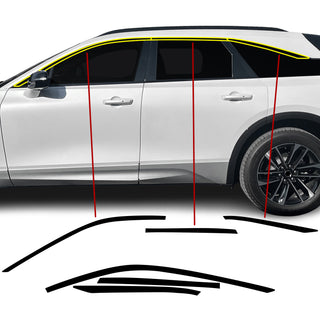 Fits Acura ZDX 2024-2026 Vinyl Chrome Delete Grille Blackout Decal Stickers Overlay Film