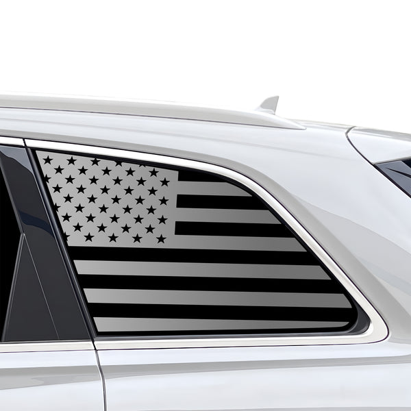 Fits Audi Q7 2017-2026 Quarter Window American Flag Vinyl Decal Stickers