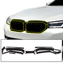 Fits BMW 5 Series Vinyl Chrome Delete Grille Blackout Decal Stickers Overlay Film