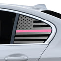 American Flag Quarter Window Decal for BMW 5 Series 2021-2023 – Precut Matte Black Vinyl