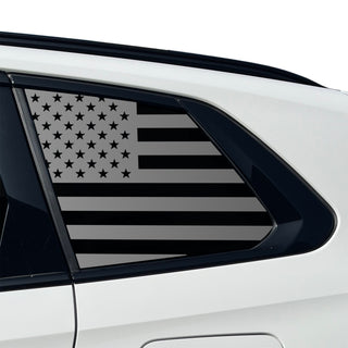 American Flag Quarter Window Decal for BMW X3 2025-2026 – Precut Matte Black Vinyl