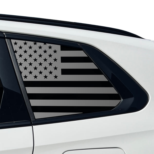 American Flag Quarter Window Decal for BMW X3 2025-2026 – Precut Matte Black Vinyl