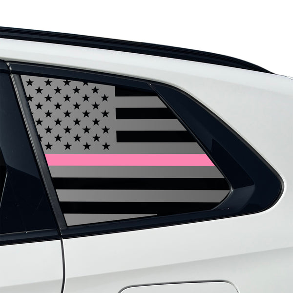 American Flag Quarter Window Decal for BMW X3 2025-2026 – Precut Matte Black Vinyl