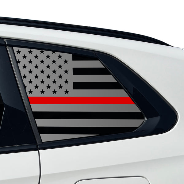 American Flag Quarter Window Decal for BMW X3 2025-2026 – Precut Matte Black Vinyl