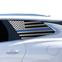 Fits Buick Enclave 2018-2024 Quarter Window American Flag Vinyl Decal Stickers - Matte Black