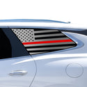 Fits Buick Enclave 2018-2024 Quarter Window American Flag Vinyl Decal Stickers - Matte Black