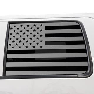 American Flag Rear Window Decal for Ford F150 2009-2014 – Precut Matte Black Vinyl