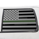 American Flag Rear Window Decal for Ford F150 2009-2014 – Precut Matte Black Vinyl