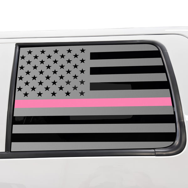 American Flag Rear Window Decal for Ford F150 2009-2014 – Precut Matte Black Vinyl