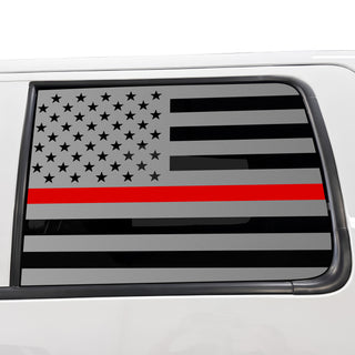 Buy thin-red-line American Flag Rear Window Decal for Ford F150 2009-2014 – Precut Matte Black Vinyl