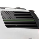 Fits GMC Yukon 2007-2014 Quarter Window American Flag Vinyl Decal Stickers - Matte Black