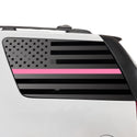 Fits GMC Yukon 2007-2014 Quarter Window American Flag Vinyl Decal Stickers - Matte Black