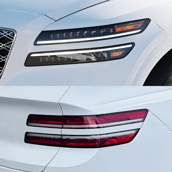 Genesis GV80 SUV 2021-2026 Dark Smoke Headlight & Taillight Tint Kit – Precut Vinyl Lens Overlays Film