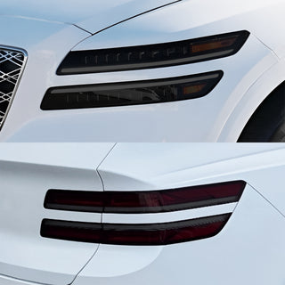 Genesis GV80 SUV 2021-2026 Dark Smoke Headlight & Taillight Tint Kit – Precut Vinyl Lens Overlays Film