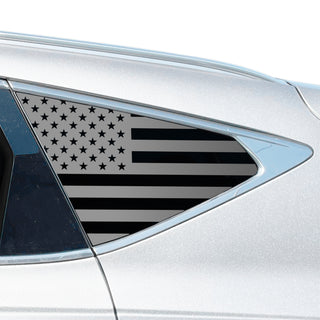 American Flag Quarter Window Decal for Genesis GV80 SUV 2021-2026 – Precut Matte Black Vinyl