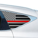 American Flag Quarter Window Decal for Genesis GV80 SUV 2021-2026 – Precut Matte Black Vinyl