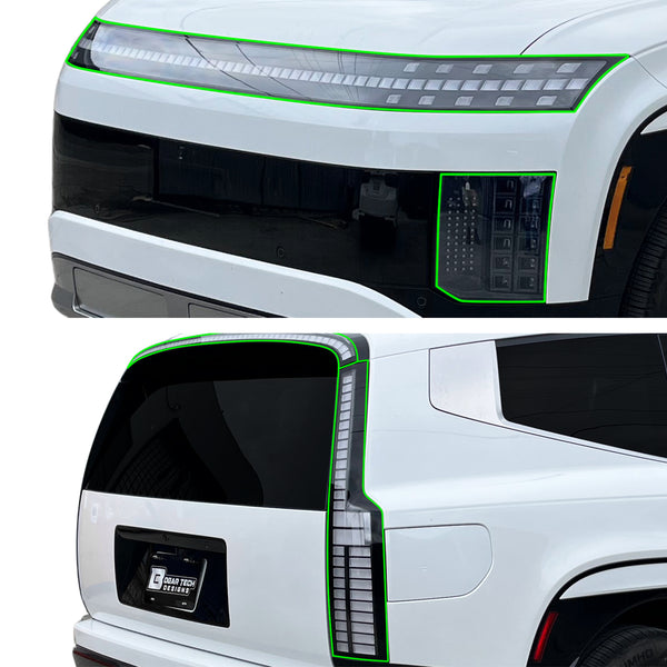 Hyundai Ioniq 9 2026+ Dark Smoke Headlight & Taillight Tint Kit – Precut Vinyl Lens Overlays Film
