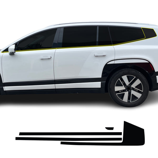 Hyundai Ioniq 9 2026+ Blackout Chrome Delete Kit – Precut Gloss Black Vinyl Overlays Film