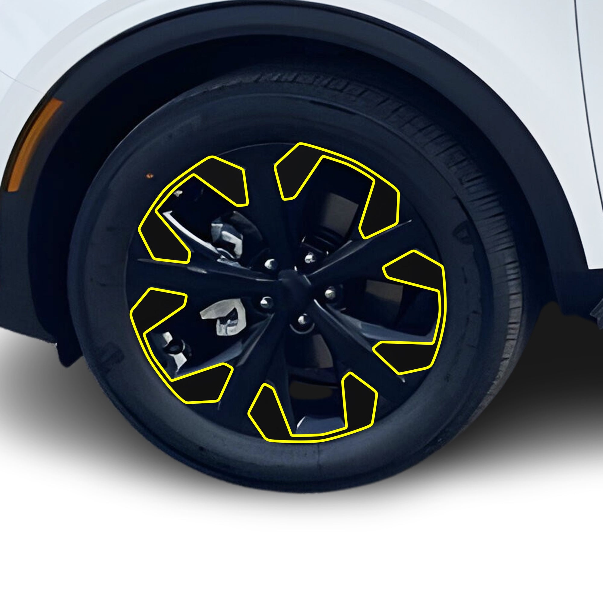 Vinyl Chrome Delete Wheel Sides Front Trim Blackout Decal Stickers Overlay Film Fits Kia Sportage 2023 - 2025 - Bogar Tech Designs