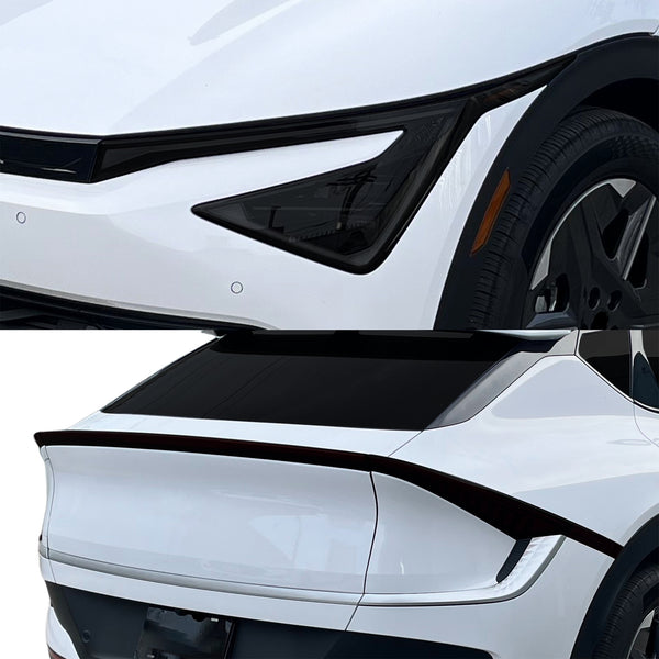 Kia EV6 2025-2026 Dark Smoke Headlight & Taillight Tint Kit – Precut Vinyl Lens Overlays Film