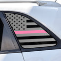 Fits Kia Sorento 2011-2015 Quarter Window American Flag Vinyl Decal Stickers - Matte Black