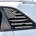 Fits Kia Sorento 2011-2015 Quarter Window American Flag Vinyl Decal Stickers - Matte Black