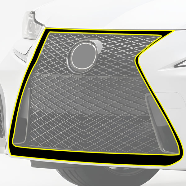 Fits Lexus IS 2017-2020 Vinyl Chrome Delete Grille Blackout Decal Stickers Overlay Film