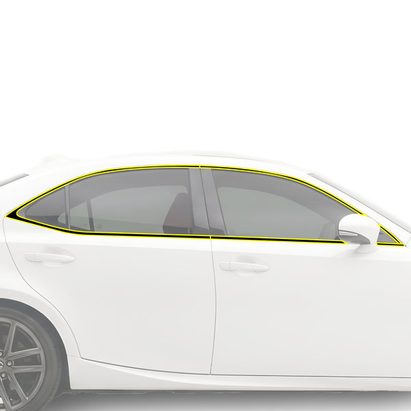 Fits Lexus IS 2017-2020 Vinyl Chrome Delete Grille Blackout Decal Stickers Overlay Film