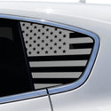 Fits Maserati Levante 2017-2024 Quarter Window American Flag Vinyl Decal Stickers - Matte Black