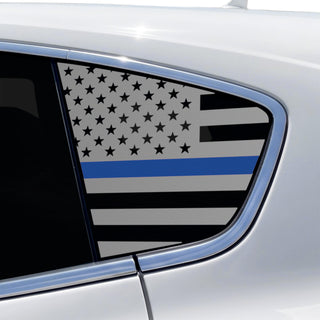 Buy thin-blue-line Fits Maserati Levante 2017-2024 Quarter Window American Flag Vinyl Decal Stickers - Matte Black