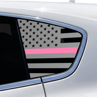 Buy thin-pink-line Fits Maserati Levante 2017-2024 Quarter Window American Flag Vinyl Decal Stickers - Matte Black