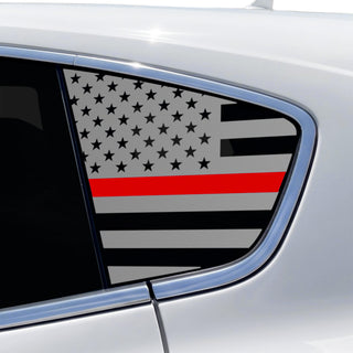 Buy thin-red-line Fits Maserati Levante 2017-2024 Quarter Window American Flag Vinyl Decal Stickers - Matte Black