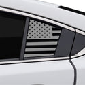 Fits Mazda Mazda6 2014-2021 Quarter Window American Flag Vinyl Decal Stickers - Matte Black