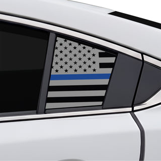 Buy thin-blue-line Fits Mazda Mazda6 2014-2017 Quarter Window American Flag Vinyl Decal Stickers - Matte Black