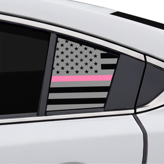 Buy thin-pink-line Fits Mazda Mazda6 2014-2017 Quarter Window American Flag Vinyl Decal Stickers - Matte Black