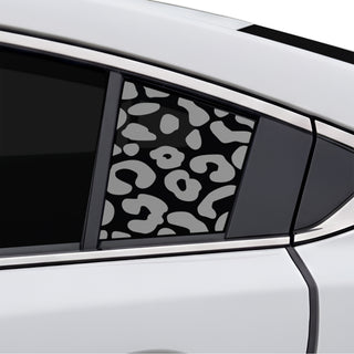 Fits Mazda Mazda6 2014-2017 Animal Leopard Cheetah Cow Window Vinyl Decal Stickers - Matte Black